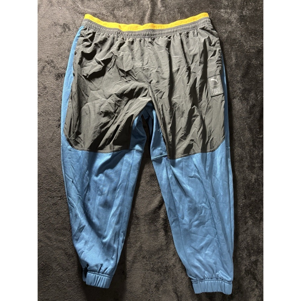 Puma First Mile Windbreaker Pants Men's XXL Vintage Blue Black